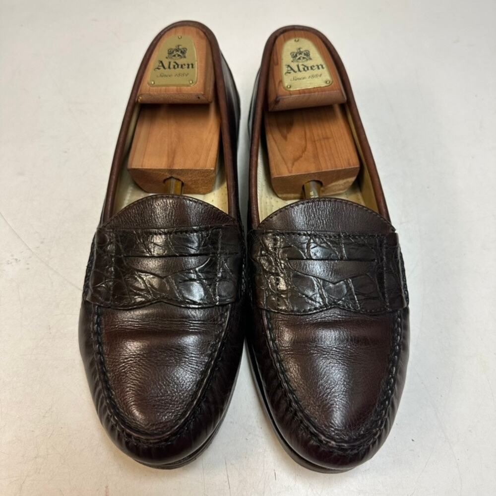 RESOLED Rancourt & Co. x Cole Haan Crocodile Strap Penny Loafer Maine USA 11 D